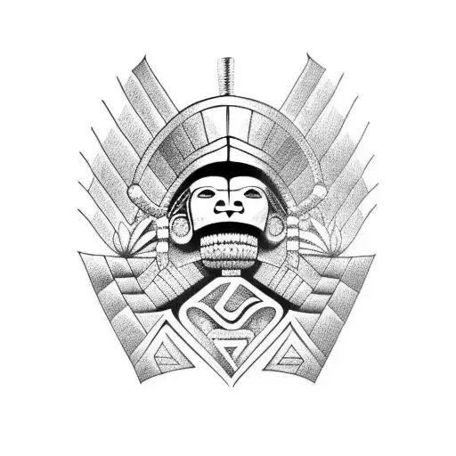 inca god inti tumi tattoo design idea