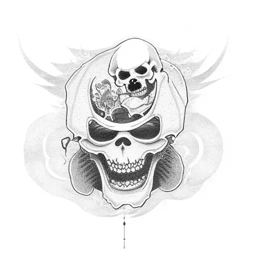 Japanese grim reaper tattoo design idea