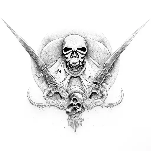 reaper death seal tattoo design idea