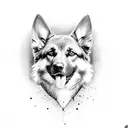 German Shepard named Germu tattoo design idea