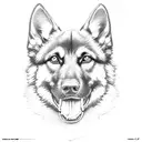 German Shepard named Germu tattoo design idea