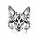 German Shepard named Germu tattoo design idea