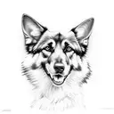 German Shepard named Germu tattoo design idea