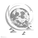 Cookie and Moon tattoo design idea