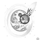 Cookie and Moon tattoo design idea