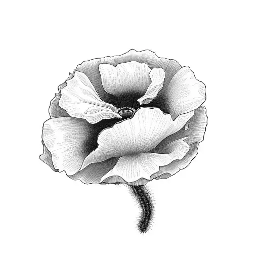 poppy flowers lilies and figs  tattoo design idea