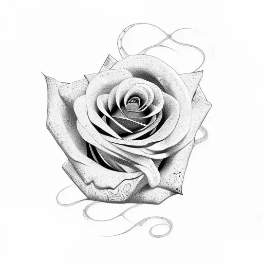 Rose, snake tattoo design idea