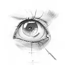 blind eye tattoo design idea