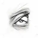 blind eye tattoo design idea