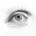 blind eye tattoo design idea