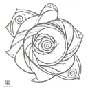 bohimian sun with Spiral center tattoo design idea