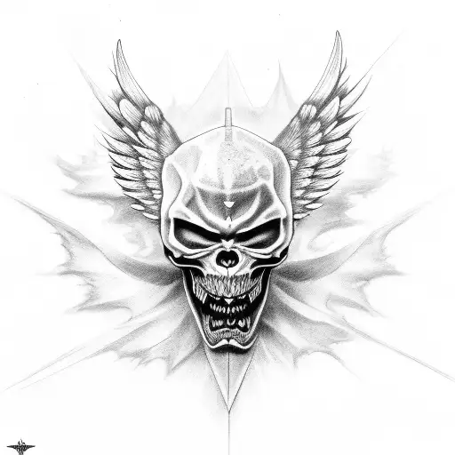 angels and demons  tattoo design idea