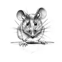  mouse with tiara on her head tattoo design idea