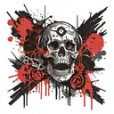 childhood trauma beaten  tattoo design idea