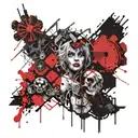 childhood trauma beaten  tattoo design idea