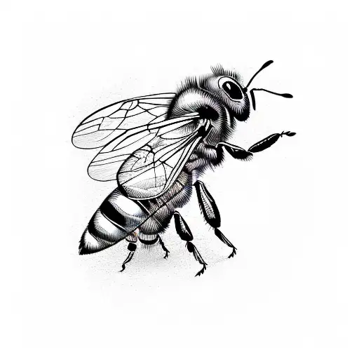Honey Bee tattoo design idea