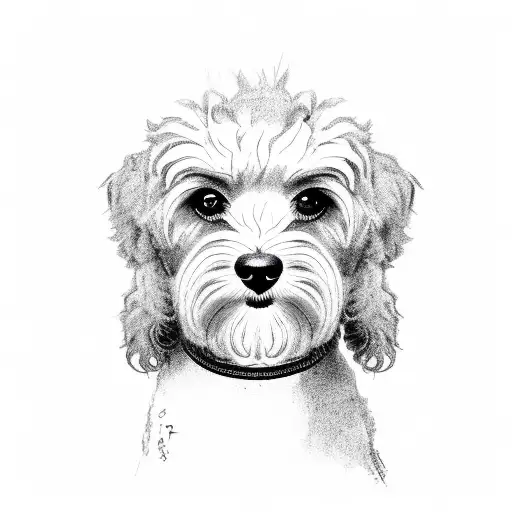 schnoodle dog tattoo design idea