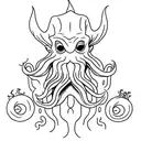 small cthulhu eats my hand tattoo design idea