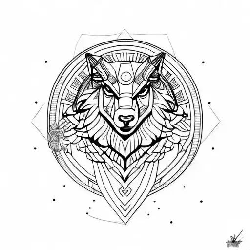 black  sheep under white wolf tattoo design idea