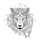 black  sheep under white wolf tattoo design idea