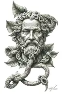 asclepius tattoo design idea