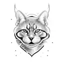 a hellcat  tattoo design idea
