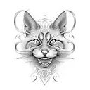a hellcat  tattoo design idea
