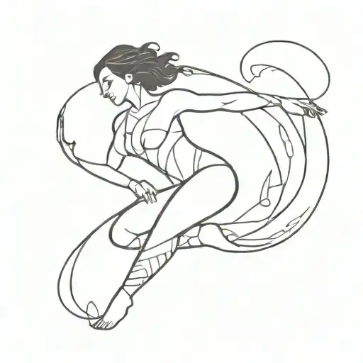  fire dancer with the number 41 tattoo design idea