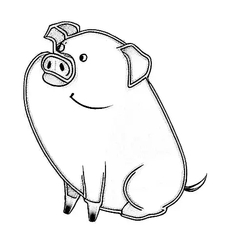 a pig tattoo design idea