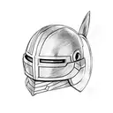 Pikachu wearing knight helmet  tattoo design idea