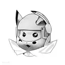 Pikachu wearing knight helmet  tattoo design idea