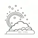 sun cloud with rain rainbow tattoo design idea