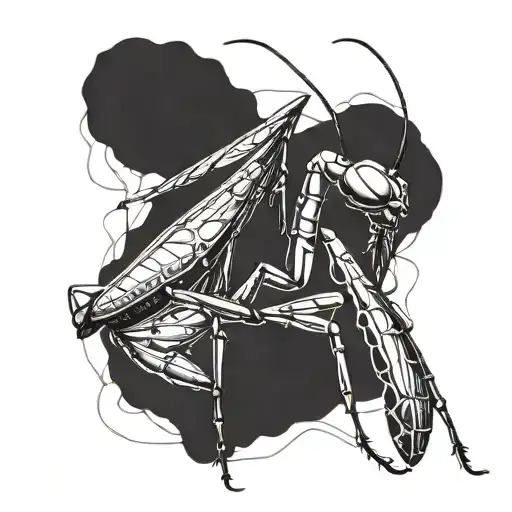 PRAYING MANTIS tattoo design idea