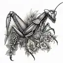 PRAYING MANTIS tattoo design idea