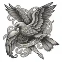 a bird eating it's wings with the phrase "the bird of hermes is my name, i eat my wings to keep me tame" underneath tattoo design idea