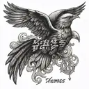 a bird eating it's wings with the phrase "the bird of hermes is my name, i eat my wings to keep me tame" underneath tattoo design idea