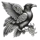 a bird eating it's wings with the phrase "the bird of hermes is my name, i eat my wings to keep me tame" underneath tattoo design idea