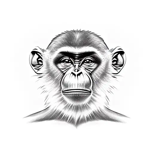 monkey tattoo design idea