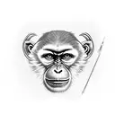 monkey tattoo design idea