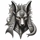 anubis, ankh, jmcp tattoo design idea