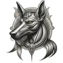 anubis, ankh, jmcp tattoo design idea