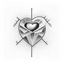 A realistic portrayal of a heart with a semicolon incorporated into the design, surrounded by words of encouragement tattoo design idea