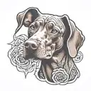 vizsla dog tattoo design idea