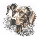 vizsla dog tattoo design idea