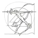 sagittarius with leviathan cross tattoo design idea