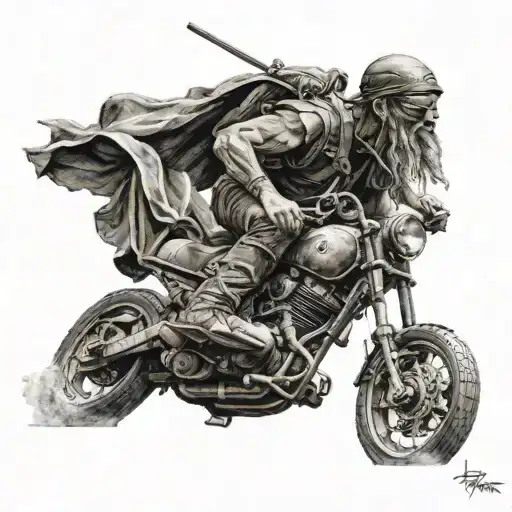 Tuscan raider riding a tonton tattoo design idea