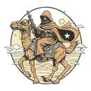 Star Wars jawa riding a camel tattoo design idea