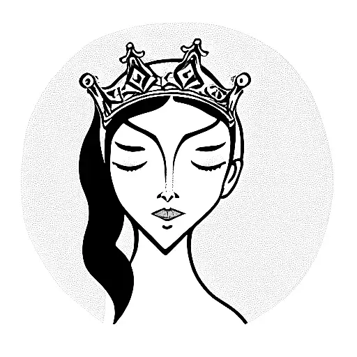 Tiara with April 8th 2022 date tattoo design idea