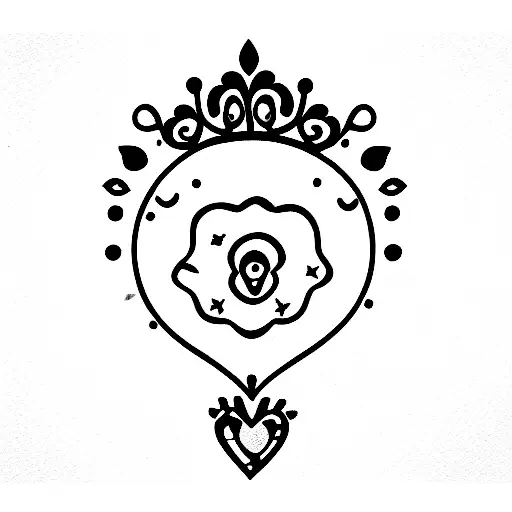 Tiara Princess tattoo design idea