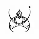 Tiara with April 8th 2022 date tattoo design idea